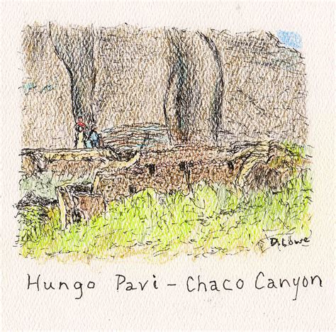Hungo Pavi Ruins In Chaco Canyon Drawing By Danny Lowe Fine Art America