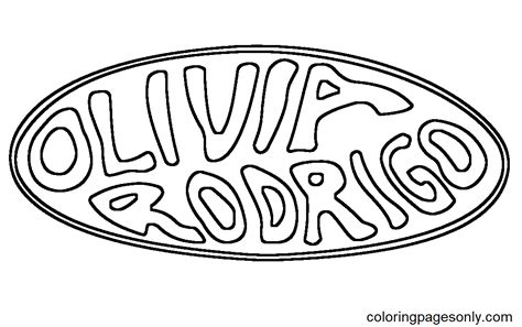 Olivia Rodrigo Logo Coloring Pages Olivia Rodrigo Coloring Pages