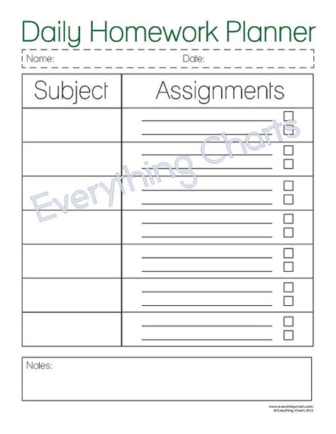 7 Best Images Of College Assignment Planner Printable College Student