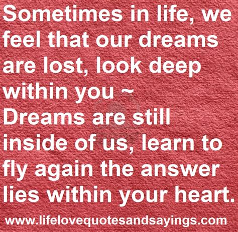 Lost Dreams Quotes Quotesgram