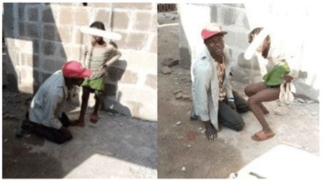 Callous Security Man Caught Red Handed Banging An 8yr Old Girl In An Uncompleted Building In