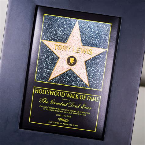 Personalised Framed Print - Walk Of Fame | GettingPersonal