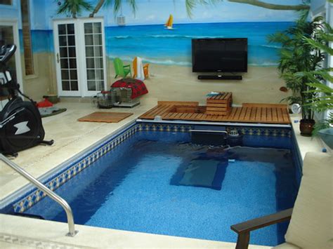 For other brands of endless pool (a.k.a swim spas) prices can be as low as $9000. indoor Endless Pool® with mural | Endless Pools | Flickr