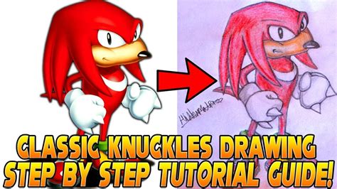 How To Draw Knuckles Step By Step Tutorial Classic Style Youtube