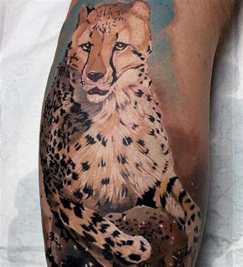 50 Cheetah Tattoos For Men Big Spotted Cat Design Ideas