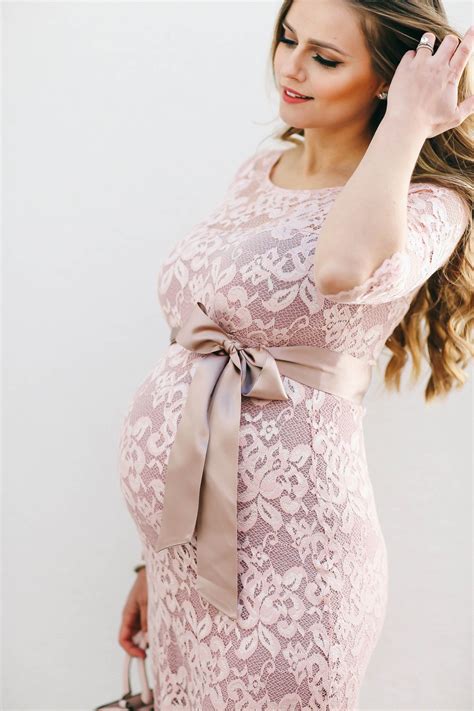 Bumpstyle Blush Pink Lace Maternity Dress Maternity Dresses Pink Maternity Gown Blush