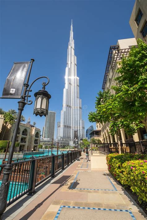 View Of Burj Khalifa And Dubai Mall In The Center Of Dubai Editorial