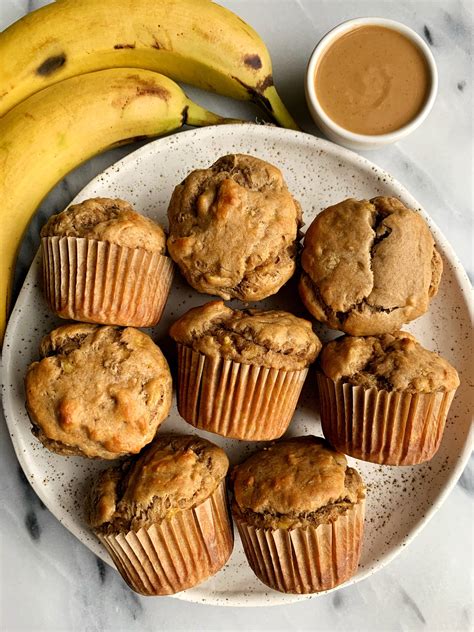 Healthy Peanut Butter Banana Muffins Gluten Free RachLmansfield