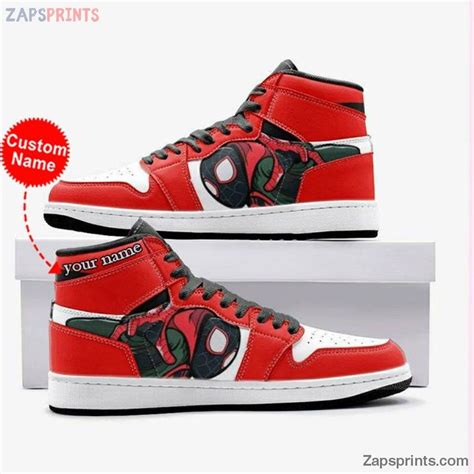 Spiderman Miles Morales Personalized Name Air Jd1 Sneakers Custom Shoes