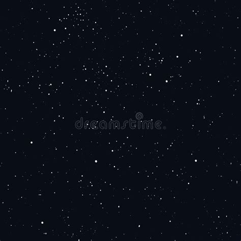 Night Sky Starry Seamless Pattern Black Stock Vector Illustration Of