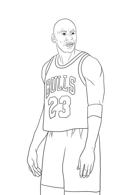 Dibujo De Michael Jordan De Basket Nba Para Colorear Vlrengbr