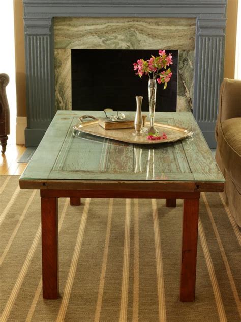The before and after pictures are amazing, too! How to Repurpose a Door Into a Coffee Table | how-tos | DIY