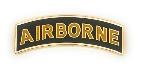 Airborne Black And Gold Tab Pin Insignia Depot