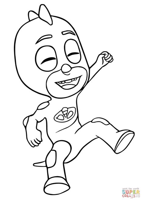 Below you will find unique and beautiful printable pj masks coloring pages of connor, gekko, amaya and other lead characters. Gecko from PJ Masks coloring page | Free Printable ...