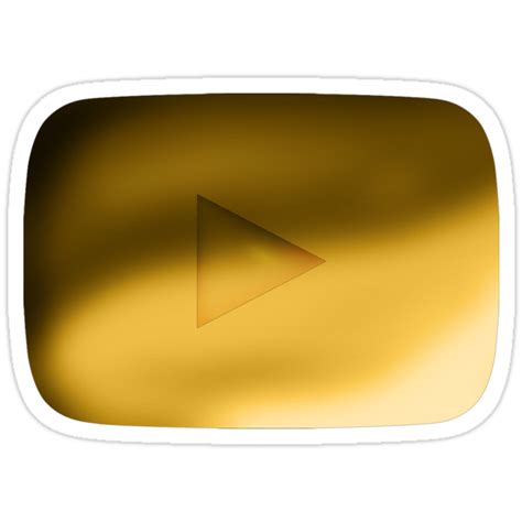 Youtube Gold Play Button Stickers By Championx91 Redbubble