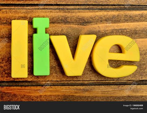 Word Live On Wooden Image And Photo Free Trial Bigstock