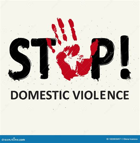 Stop Domestic Violence Against Women Stamp Creative Vector Design