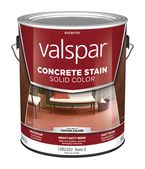 Hello, this is in relation to my post about your bad stain sold to m.e at lowe's, 6002 rural st., indianapolis in. Valspar Solid Base 2 Resin Concrete Stain 1 gal. - Case Of ...