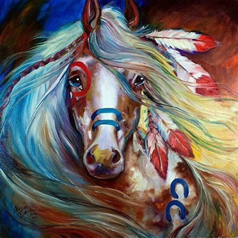 Indian Horse Horse Oil Painting Painting And Drawing Painting Canvas