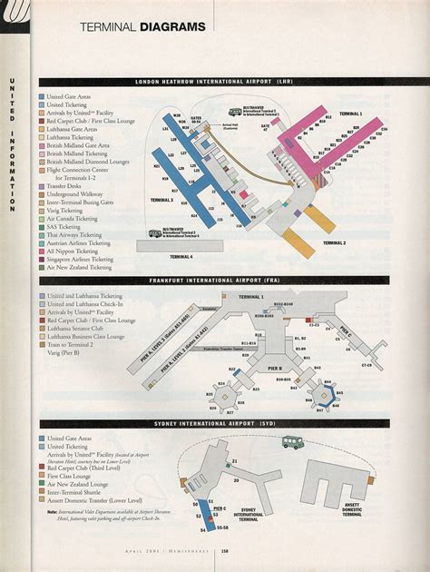 United Lhr Fra And Syd Terminal Diagrams 2001 United Ai Flickr