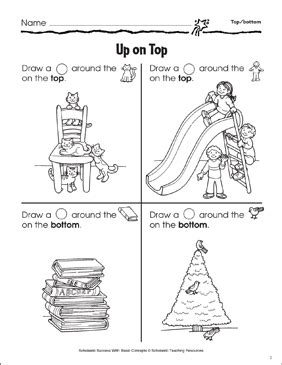 Once you find your worksheet, click on. Up on Top (Top/Bottom) | Printable Skills Sheets