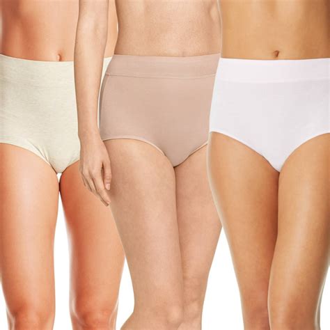 blissful benefits by warner s no muffin top cotton brief panties 3pk