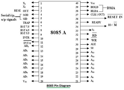 Diagram 8051 Pin Diagram Architecture Mydiagramonline