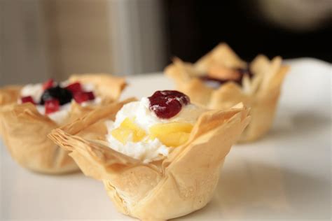 Phyllo pastry dough is better for you than other prepared doughs. Salt.Pepper.Chili: Phyllo Cup Desserts - A Gourmet Finger Food