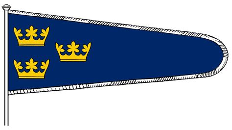 Sveriges flagga 1625, för flottan. Sveriges flagga genom historien, del 2 | Heraldik och ...