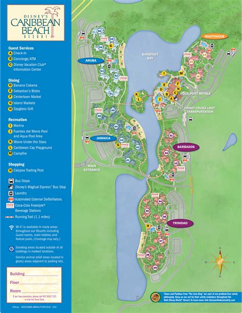 Updated Disneys Caribbean Beach Resort Map Photo 1 Of 2