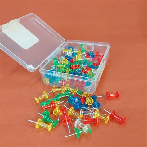 Push Pin Joy With Casing For School And Office Use 50 Pcs Supplies