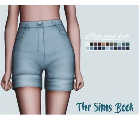 Sims 4 Maxis Match High Waist Shorts Одежда для мужчин Наряды Симс 4