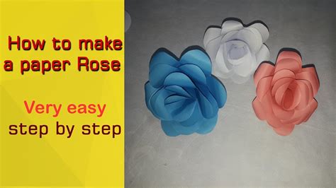 How To Make Easy Paper Roses Step By Step Tutorial Youtube