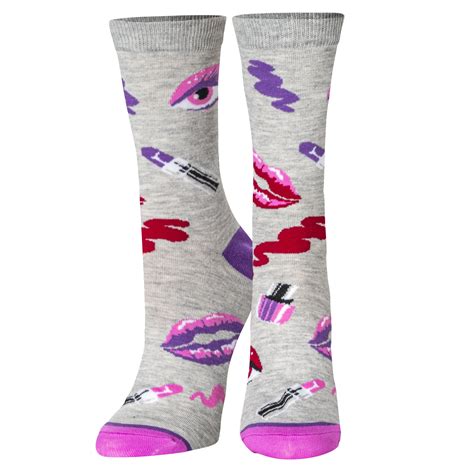 Crazy Socks Beauty Fun Print Novelty Crew Socks For Women