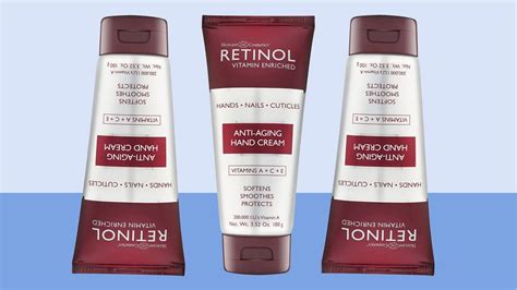 this retinol anti aging hand cream smooths crepiness and wrinkles