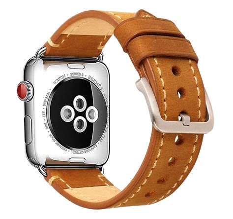 Mkeke Apple Watch Band Genuine Leather Iwatch Bands 44mm 42mm 38mm