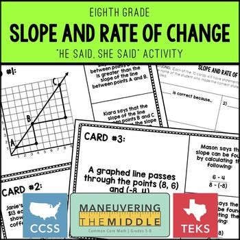 Rate of change and slope worksheet pdf