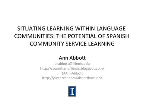 Situating Learning Within Language Communities