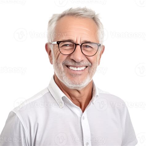 Smiling Older Man Isolated 27849866 Png