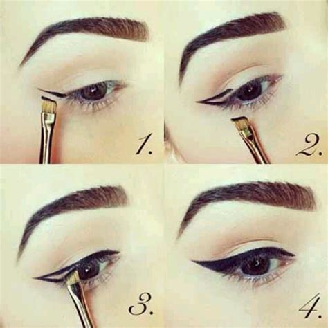 First, start on the right side then on the left side. Winged Eyeliner Tutorial - Learn how to Apply Winged Eyeliner?