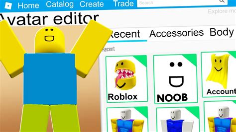 How To Make A Noob Avatar For Free On Roblox Noob Avatar Tutorial