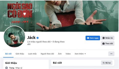 Fanpage Của Jack Bất Ngờ đổi Tên Thành Jáck