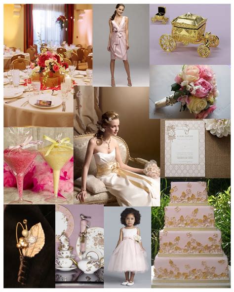 Inspired Weddings: Inspiration board - Pink and Gold