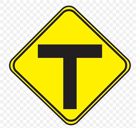 Traffic Sign Intersection Three Way Junction Road Warning Sign Png