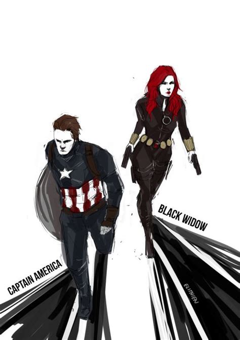 Eli Draws Captain America And Black Widow Marvel Fan Art Marvel Heroes
