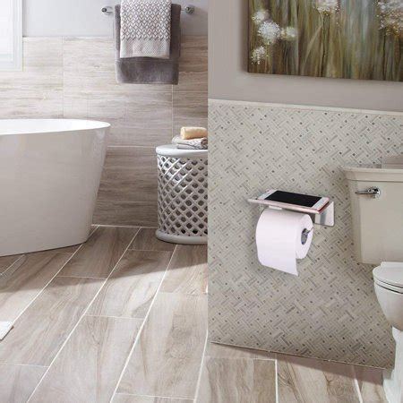 The toilet paper holder packaging should include a paper template which will help you figure where to attach the 2 brackets on your wall. SEGMART Toilet Paper Holder with Phone Shelf, Wall Mounted ...