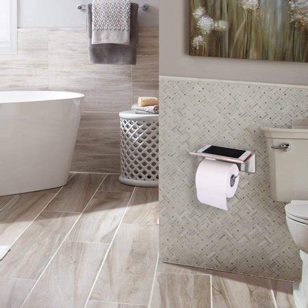Simplehouseware toilet paper roll and storage holder stand. SEGMART Toilet Paper Holder with Phone Shelf, Wall Mounted ...