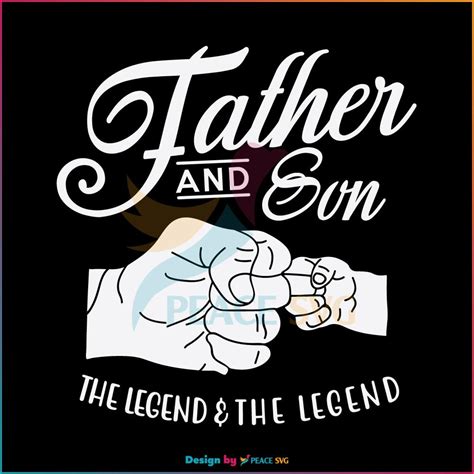 Father And Son Svg Fathers Day Svg Peacesvg