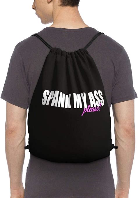 Spank My Ass Please Drawstring Backpack String Bag Sports Sackpack Gym