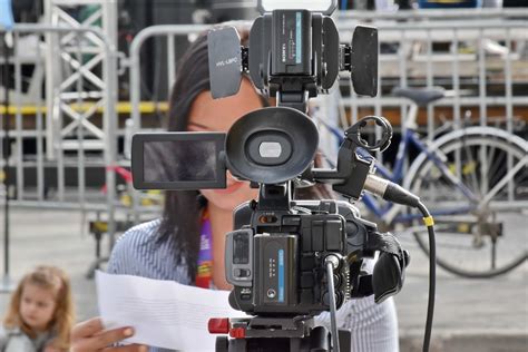 Free picture: camcorder, camera, journalism, journalist, television, television news, video ...